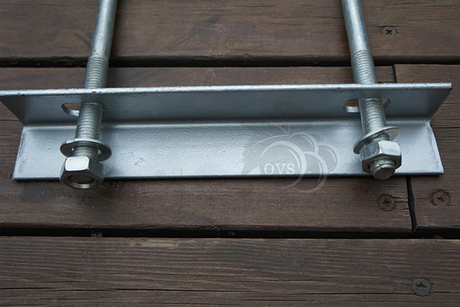 Suporte em U para o poste final